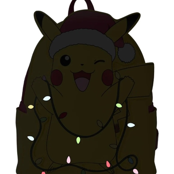 NWT Pokémon Pikachu Christmas Light Up Mini Backpack - Picture 2 of 4